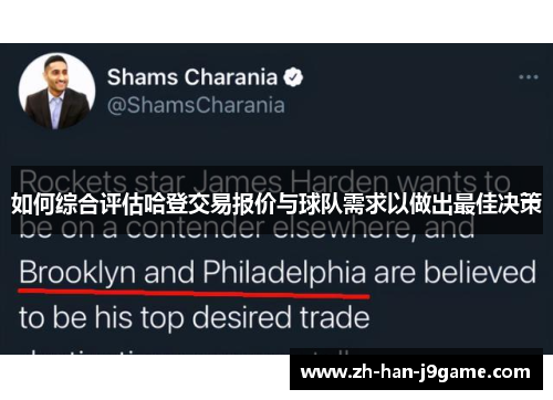 如何综合评估哈登交易报价与球队需求以做出最佳决策